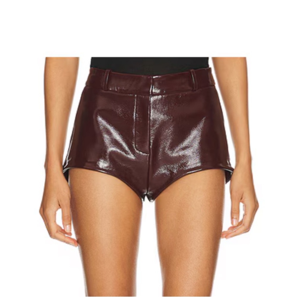 LAMARQUE x Revolve Annaise Hot Short In Patent Burgundy